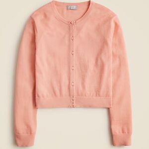 J. Crew Cashmere Featherweight Peach Cardigan Sweater